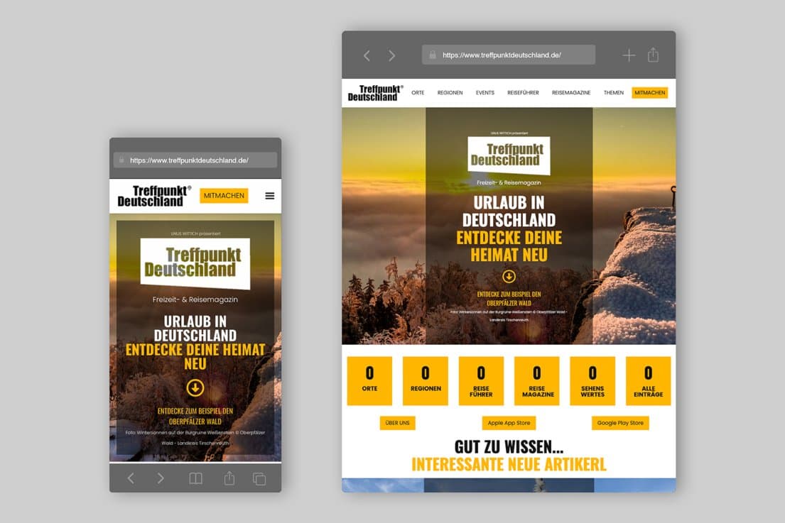 Mobile App von treffpunktdeutschland.de
