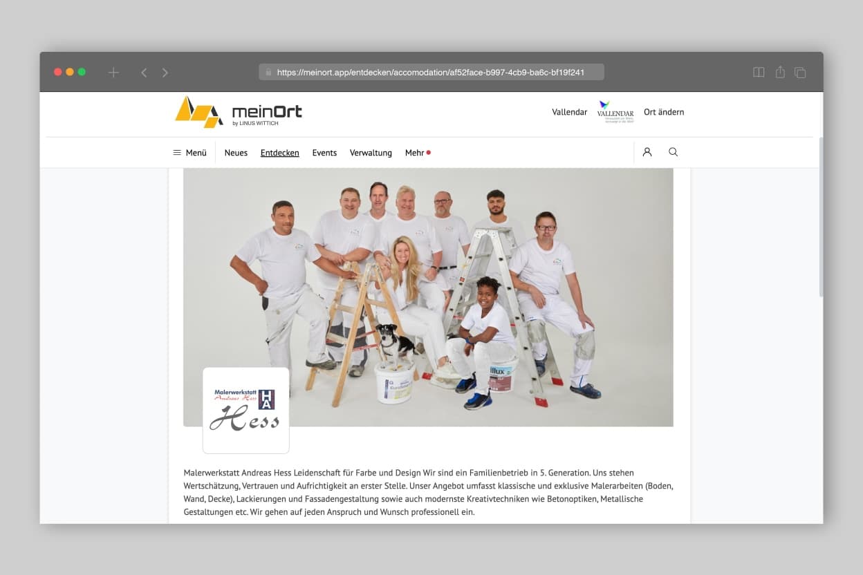 Unternehmensprofil Immobilienbranche digital