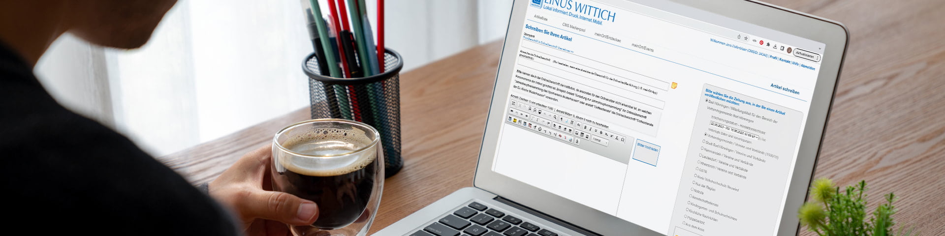 Zeitungsartikel schreiben Header